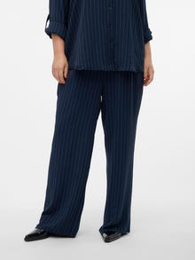 Vero Moda VMCEMMA Wysoki stan Spodnie -Navy Blazer - 10316427