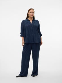 Vero Moda VMCEMMA Wysoki stan Spodnie -Navy Blazer - 10316427