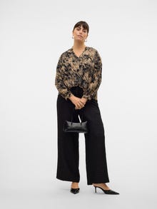 Vero Moda VMCOFINE Mid waist Trousers -Black - 10316430