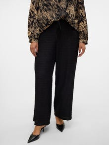 Vero Moda VMCOFINE Mid waist Trousers -Black - 10316430