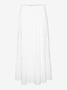 Vero Moda AWKEELEY Taille haute Jupe longue -Snow White - 10316487