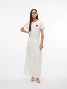 Vero Moda AWKEELEY Taille haute Jupe longue -Snow White - 10316487