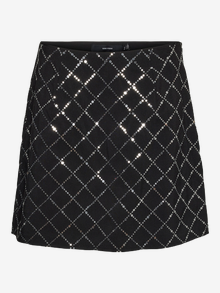Vero Moda VMEVELIN Middels høy midje Kort skjørt -Black - 10316622