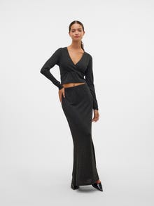 Vero Moda VMKANVA Mid waist Long Skirt -Black - 10316739