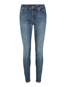 Vero Moda VMLUX Mid rise Slim fit Jeans -Dark Blue Denim - 10316882