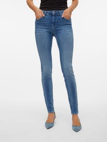 Vero Moda VMLUX Mid rise Slim fit Jeans -Medium Blue Denim - 10316898