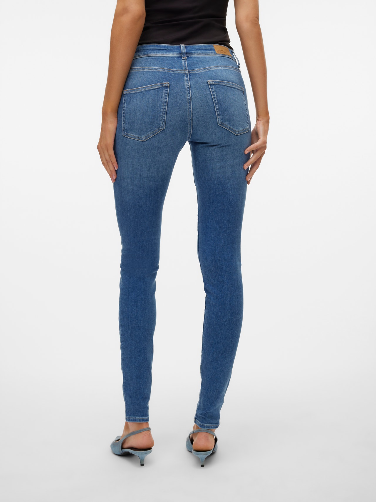 Vero Moda VMLUX Vita media Slim Fit Jeans -Medium Blue Denim - 10316898
