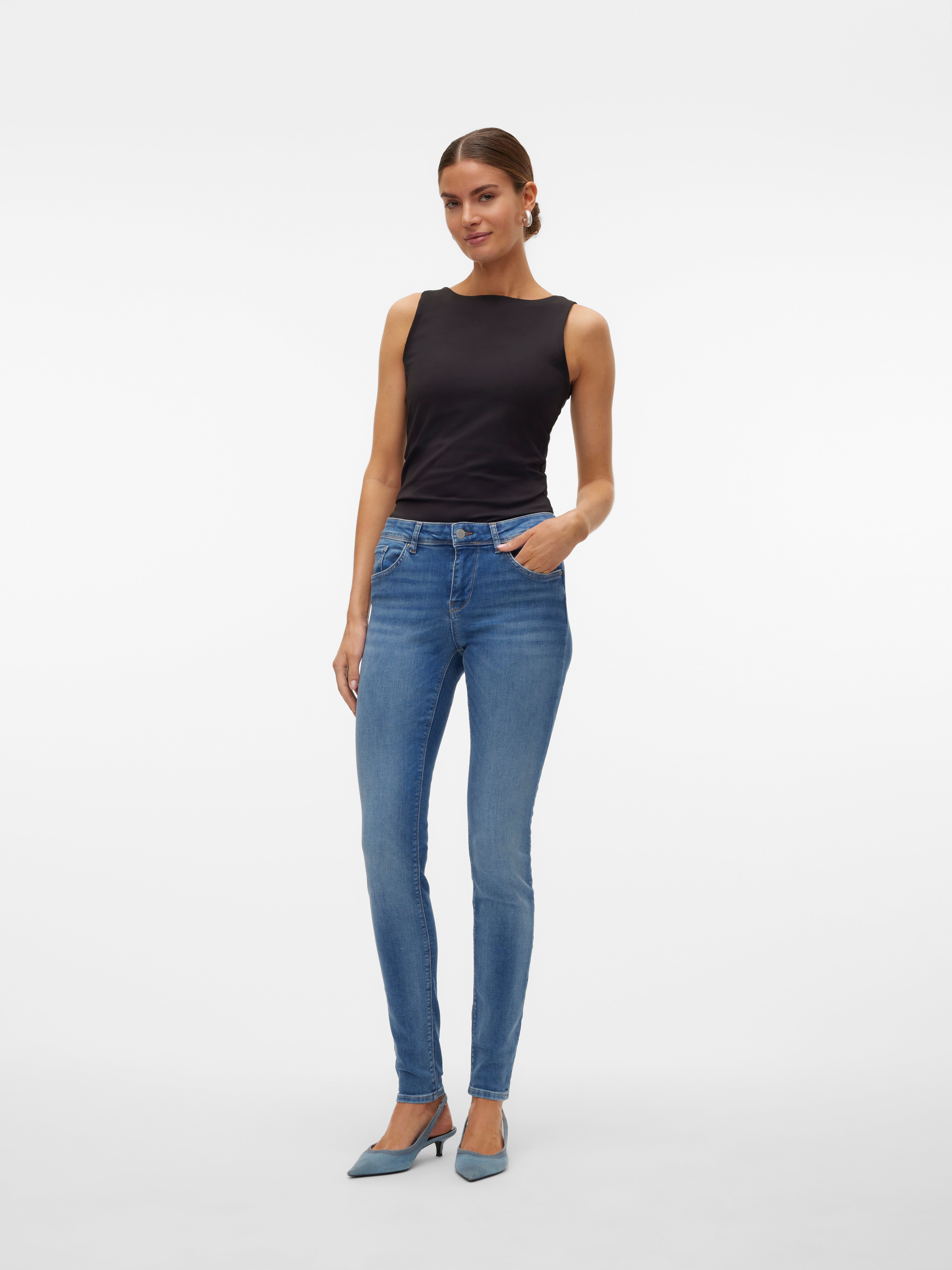 VMLUX Taille moyenne Slim Fit Jeans