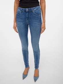 Vero Moda VMLUX Mid rise Slim fit Jeans -Medium Blue Denim - 10316898