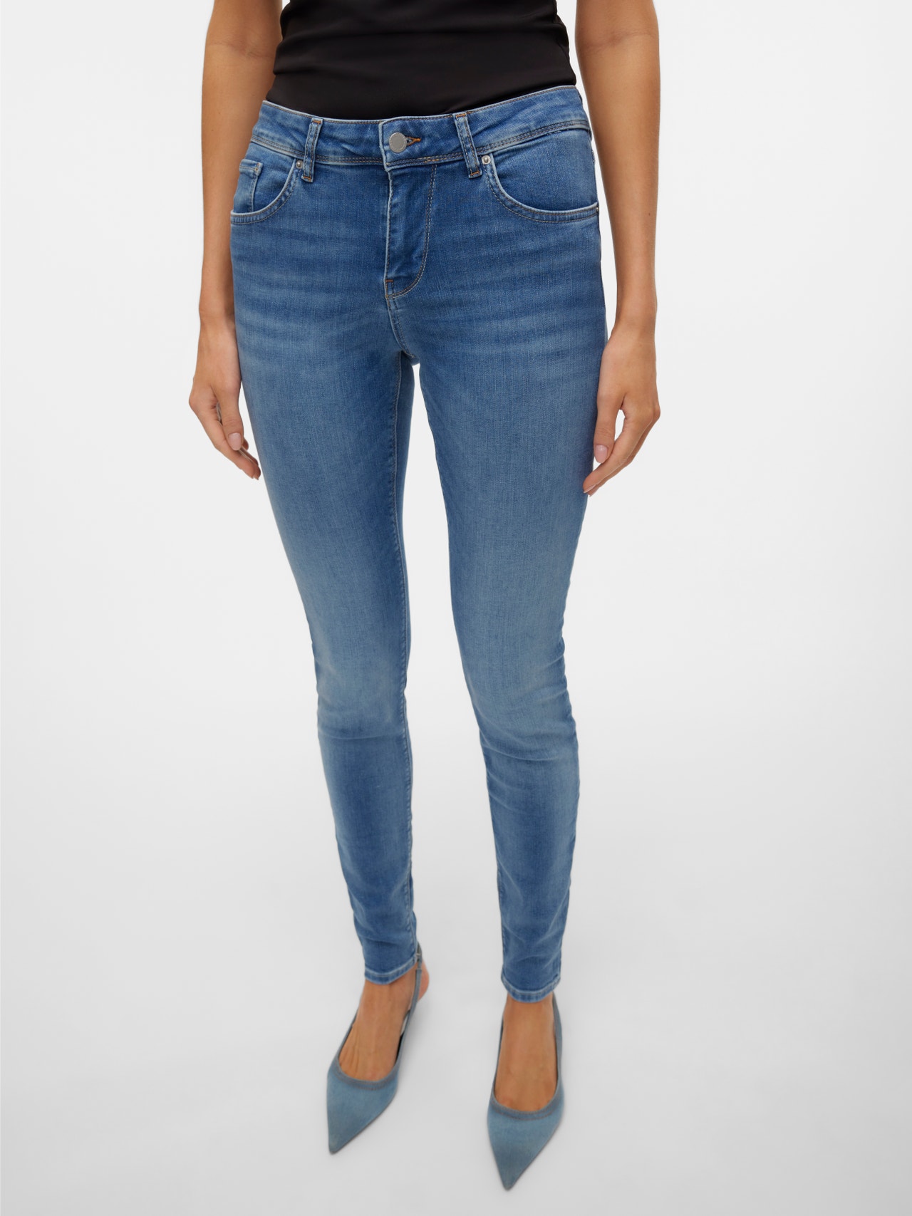 Vero Moda VMLUX Slim Fit Jeans -Medium Blue Denim - 10316898
