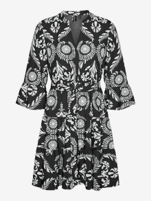 Vero Moda Dames Alba Korte Mouw Korte Jurk Zwart Sussie Vero Moda Dames Alba Korte Mouw Korte Jurk Zwart Sussie