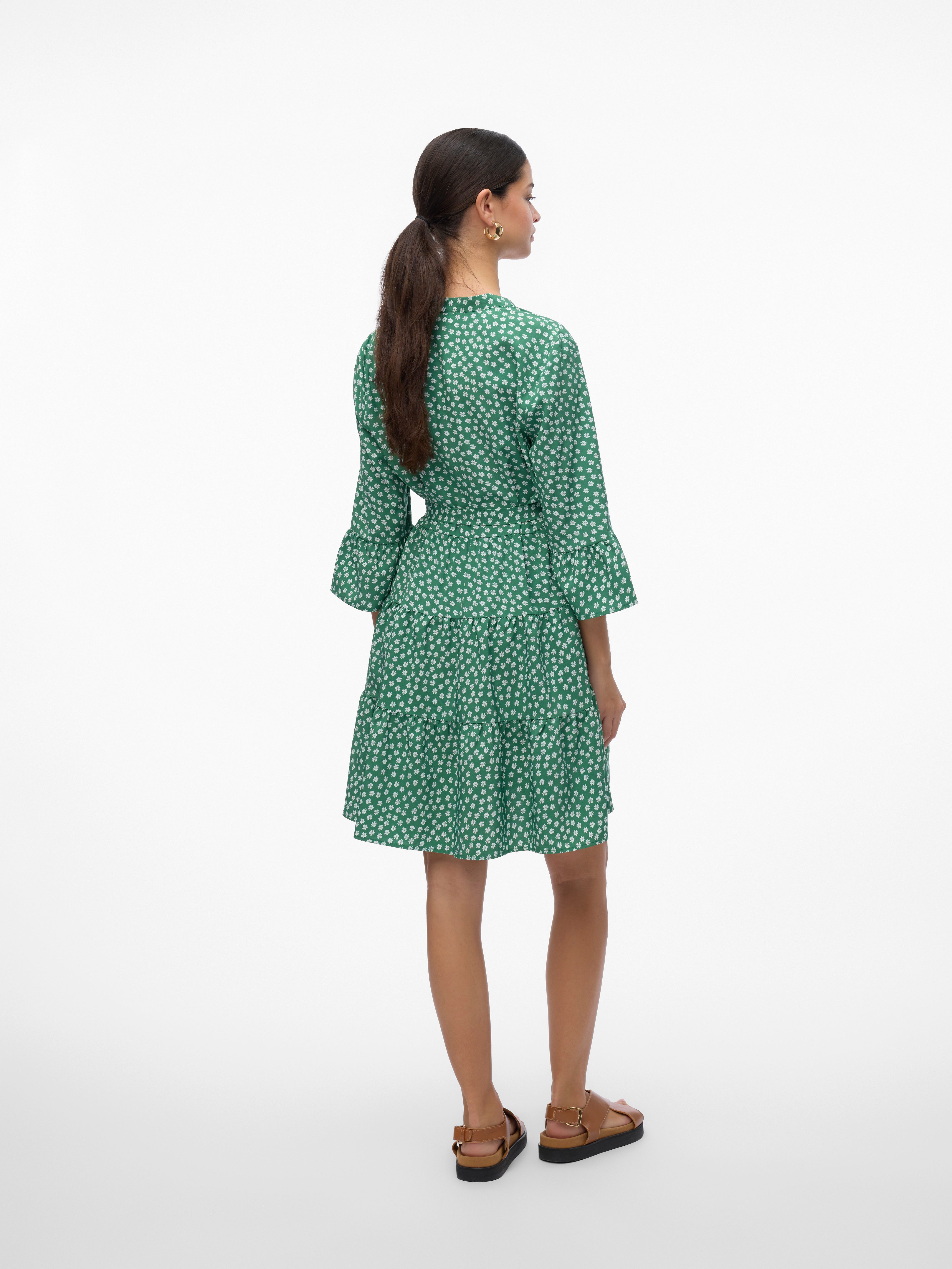Blouse Vero Moda Verte Brodée Manches Courtes Taille S - Occasion En Excellent état, Polyester