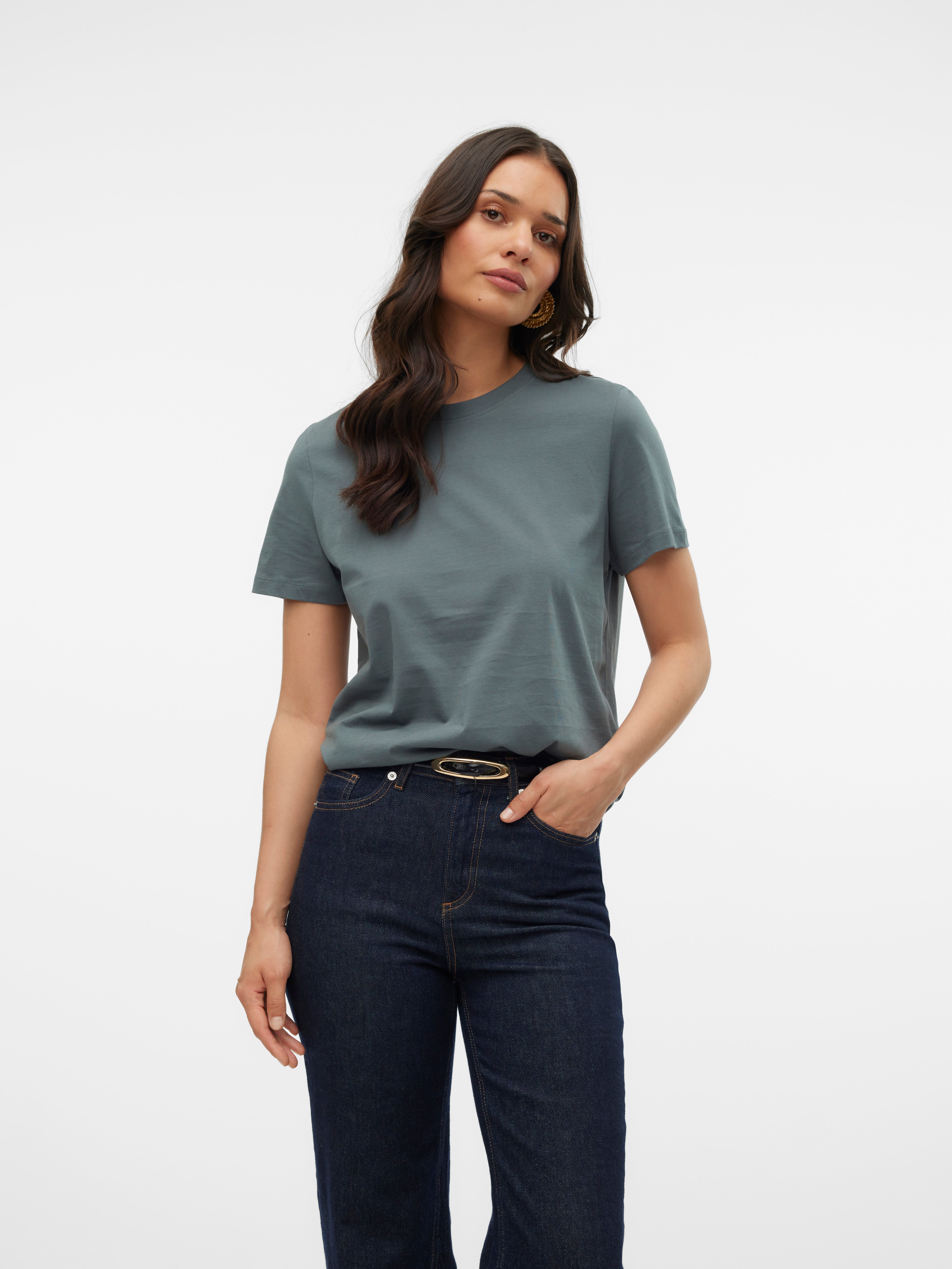 VMPAULINA T-Shirt | Dunkelgrün | Vero Moda® 