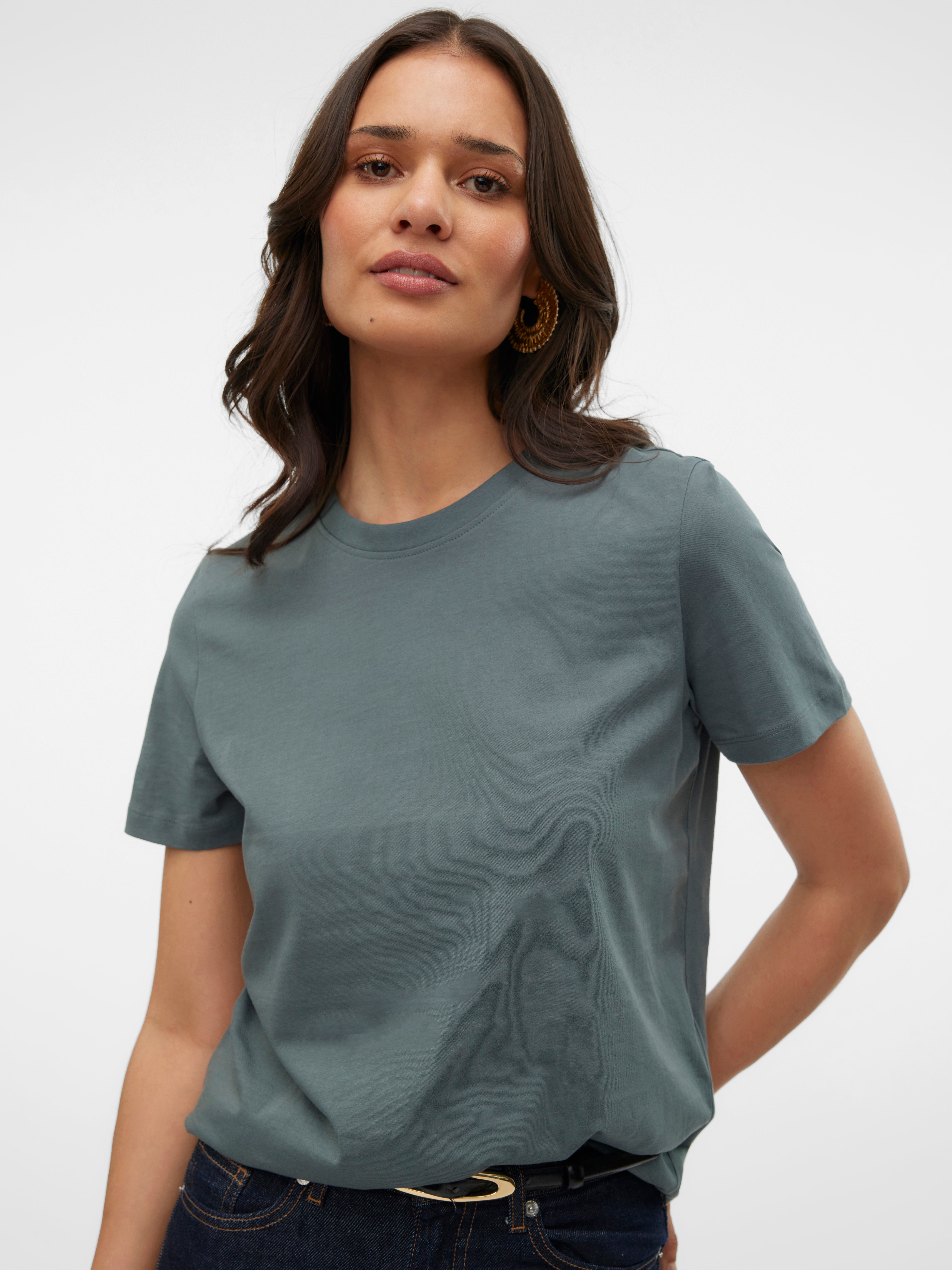 VMPAULINA T-Shirt | Dunkelgrün | Vero Moda®
