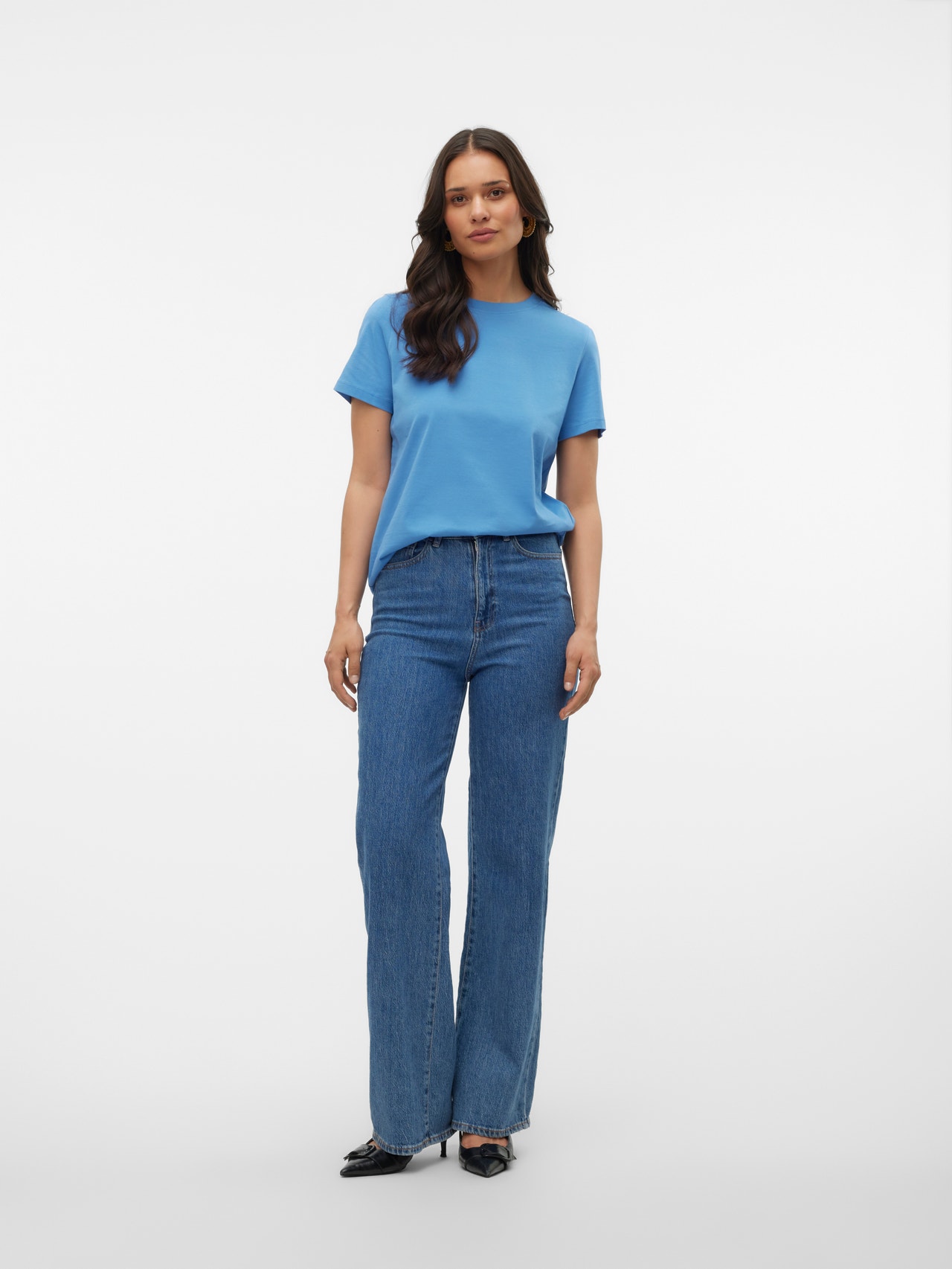 Vero Moda VMPAULINA T-skjorte -Blue Jasper - 10316991