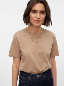 Vero Moda VMPAULINA T-Shirt -Silver Mink - 10316991
