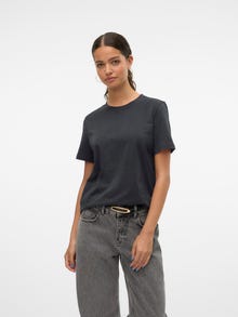 Vero Moda VMPAULINA T-Shirt -Dark Grey Melange - 10316991
