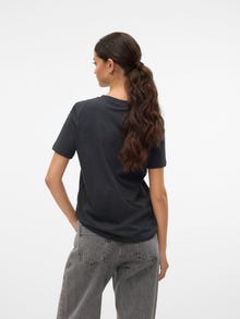 Vero Moda VMPAULINA T-Shirt -Dark Grey Melange - 10316991