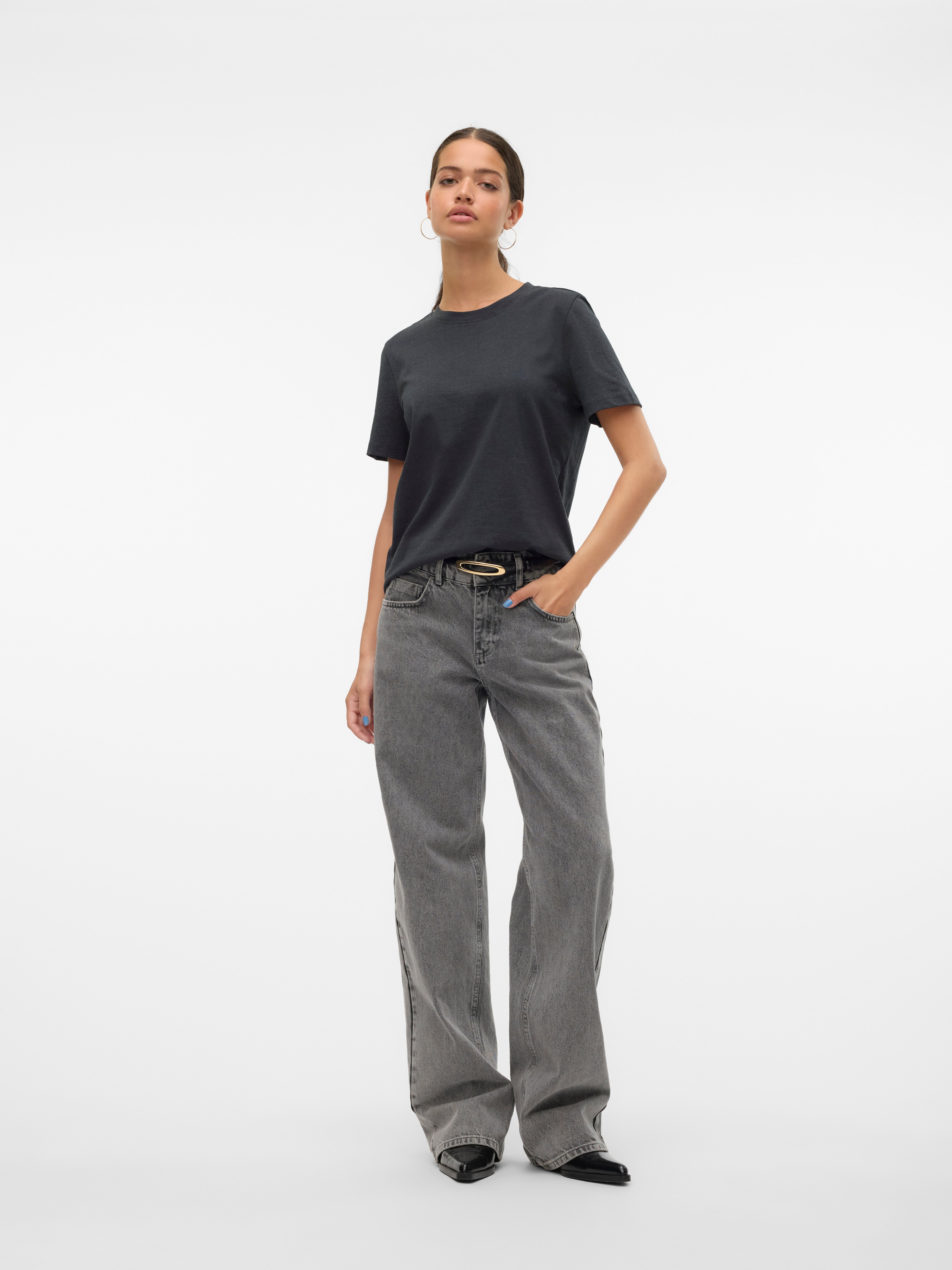 VMPAULINA T-Shirt | Dunkelgrau | Vero Moda®