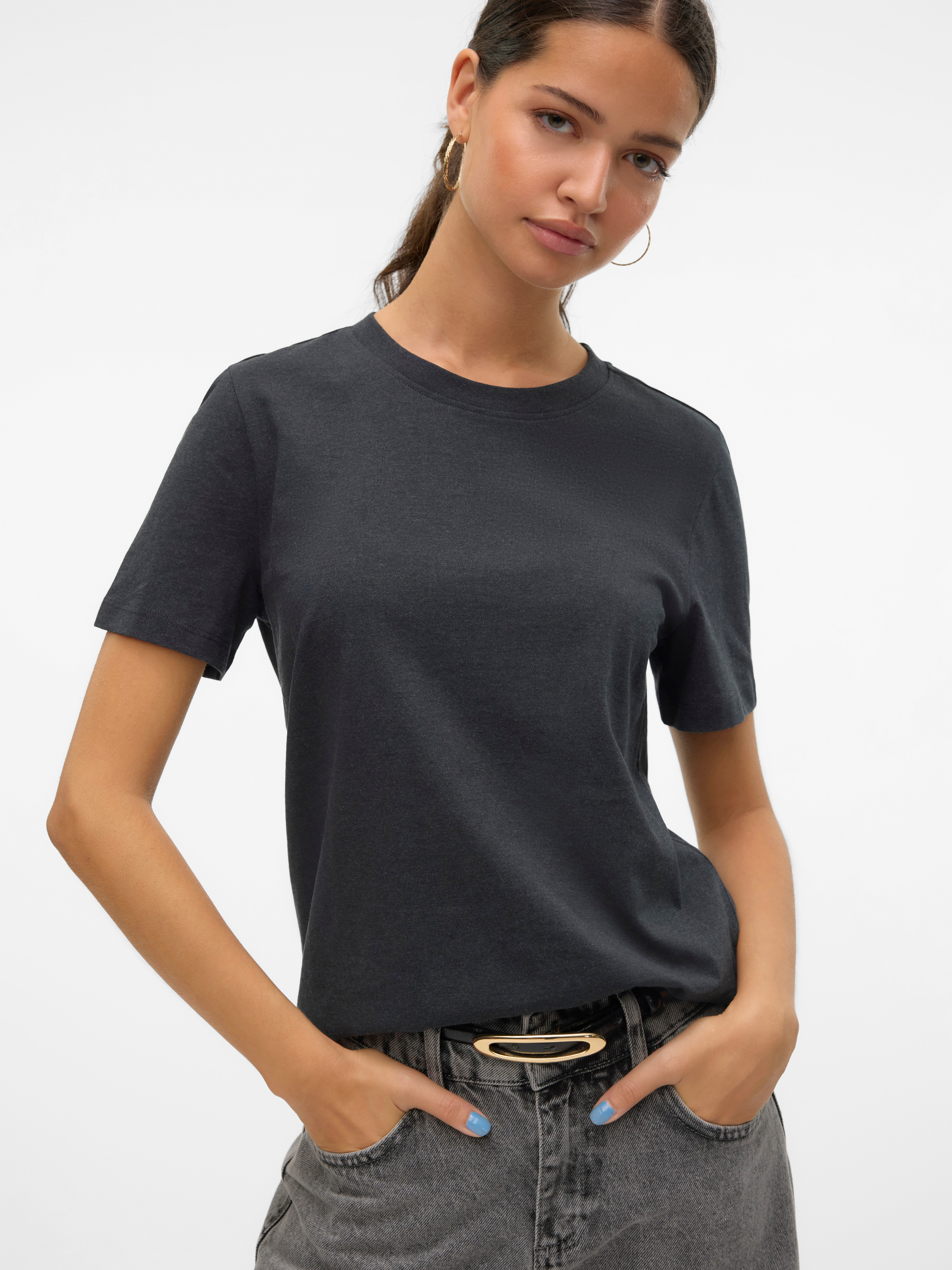 VMPAULINA T-Shirt | Dunkelgrau | Vero Moda®