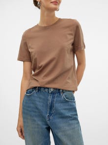 Vero Moda VMPAULINA T-Shirt -Brown Lentil - 10316991