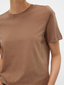 Vero Moda VMPAULINA T-Shirt -Brown Lentil - 10316991