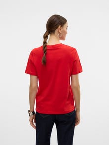 Vero Moda VMPAULINA T-shirts -High Risk Red - 10316991