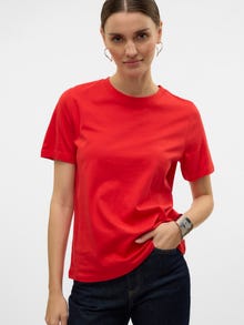 Vero Moda VMPAULINA T-shirts -High Risk Red - 10316991