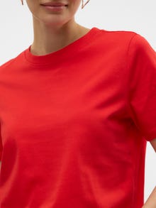 Vero Moda VMPAULINA T-shirts -High Risk Red - 10316991