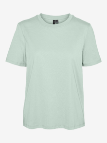 Vero Moda VMPAULINA T-Shirt -Milky Green - 10316991