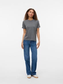 Vero Moda VMPAULINA T-Shirt -Medium Grey Melange - 10316991