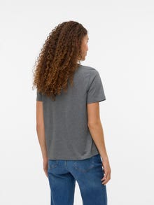 Vero Moda VMPAULINA T-Shirt -Medium Grey Melange - 10316991