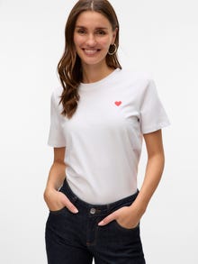 Vero Moda VMPAULINA T-Shirt -Bright White - 10316991