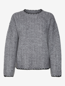 Vero Moda VMESTHER Pullover -Medium Grey Melange - 10317006