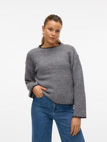 Vero Moda VMESTHER Pullover -Medium Grey Melange - 10317006