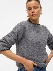 Vero Moda VMESTHER Pullover -Medium Grey Melange - 10317006