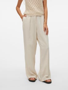 Vero Moda VMLINN High waist Trousers -Oatmeal - 10317050