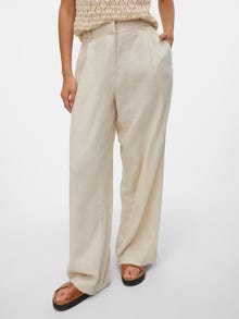 Vero Moda VMLINN High waist Trousers -Oatmeal - 10317050
