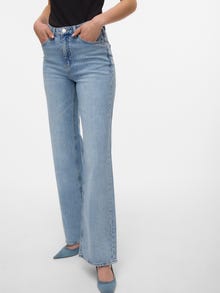 Vero Moda VMTESSA Taille haute Wide Fit Jeans -Light Blue Denim - 10317101