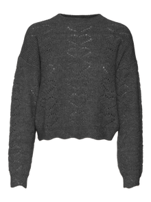 Vero Moda VMHEARTS Sweter -Dark Grey Melange - 10317287