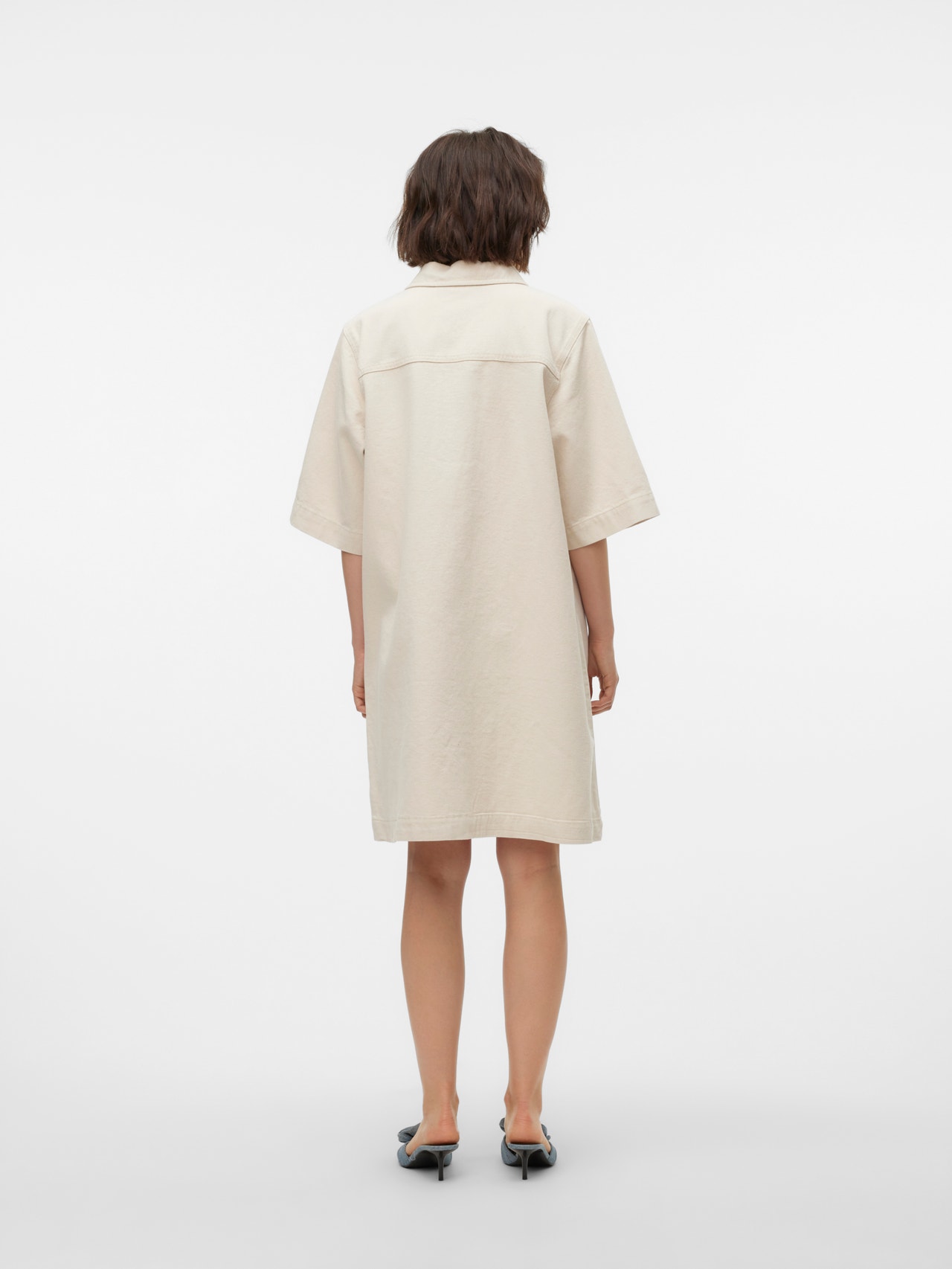 Vero Moda VMFENJA Kort kjole -Ecru - 10317552