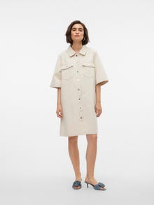 Vero Moda VMFENJA Kort kjole -Ecru - 10317552