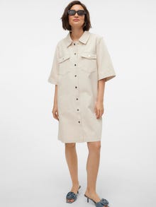 Vero Moda VMFENJA Kort kjole -Ecru - 10317552