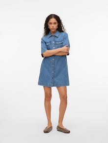 Vero Moda VMFENJA Kratka obleka -Medium Blue Denim - 10317552