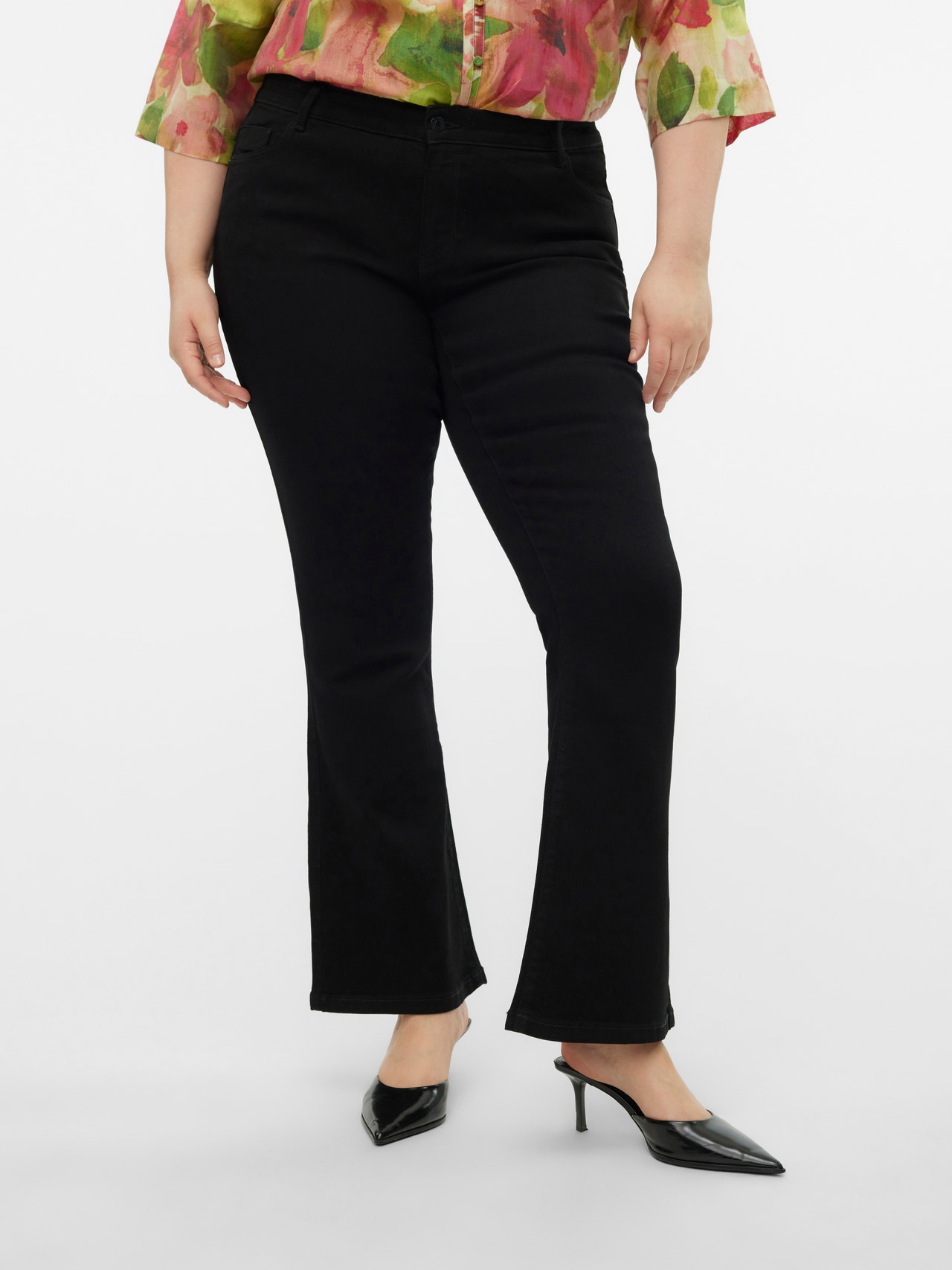 Vero Moda VMCELLY Flared Fit Jeans -Black - 10317774
