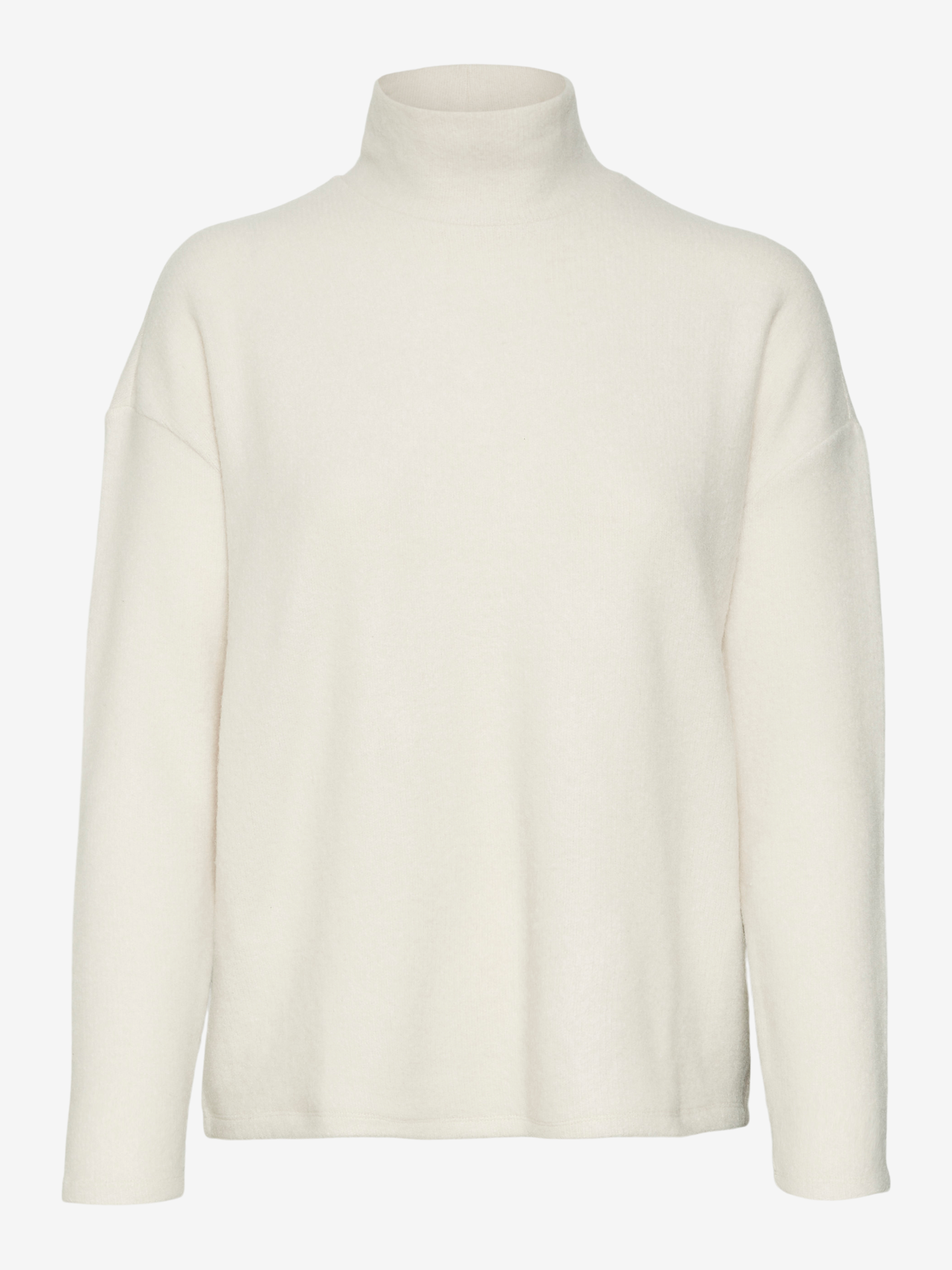 Vero Moda Ruumikas lõige Kõrge kaelus Langetatud õlaosa Top -Oatmeal - 10317856