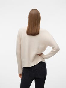 Vero Moda Ruumikas lõige Kõrge kaelus Langetatud õlaosa Top -Oatmeal - 10317856