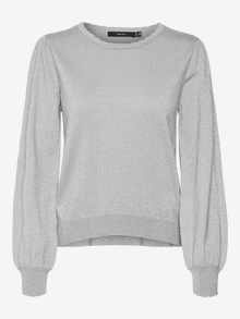 Vero Moda VMHAPPYSHINE Pullover -Light Grey Melange - 10317984