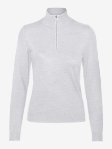 Vero Moda VMHAPPINESS Pullover -Light Grey Melange - 10317993