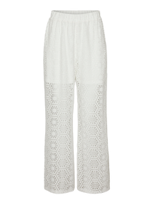 Vero Moda VMHONEY Cintura alta Pantalones -Snow White - 10318000